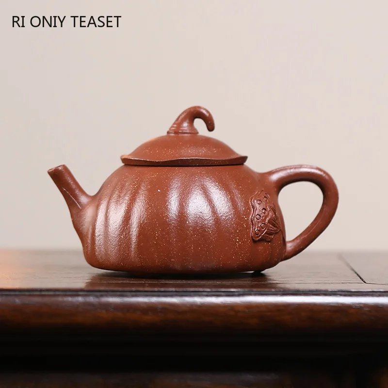 

110ml Small Capacity Yixing Purple Clay Teapot Creative Handmade Lotus Canopy Tea Pot Kettle Chinese High Grade Zisha Tea Set