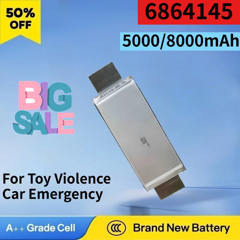 New 6864145 5000/8000mAh Lithium-ion Battery for Toy Violence Car Emergency Start-up Ship High Quality Model Airplane Battery