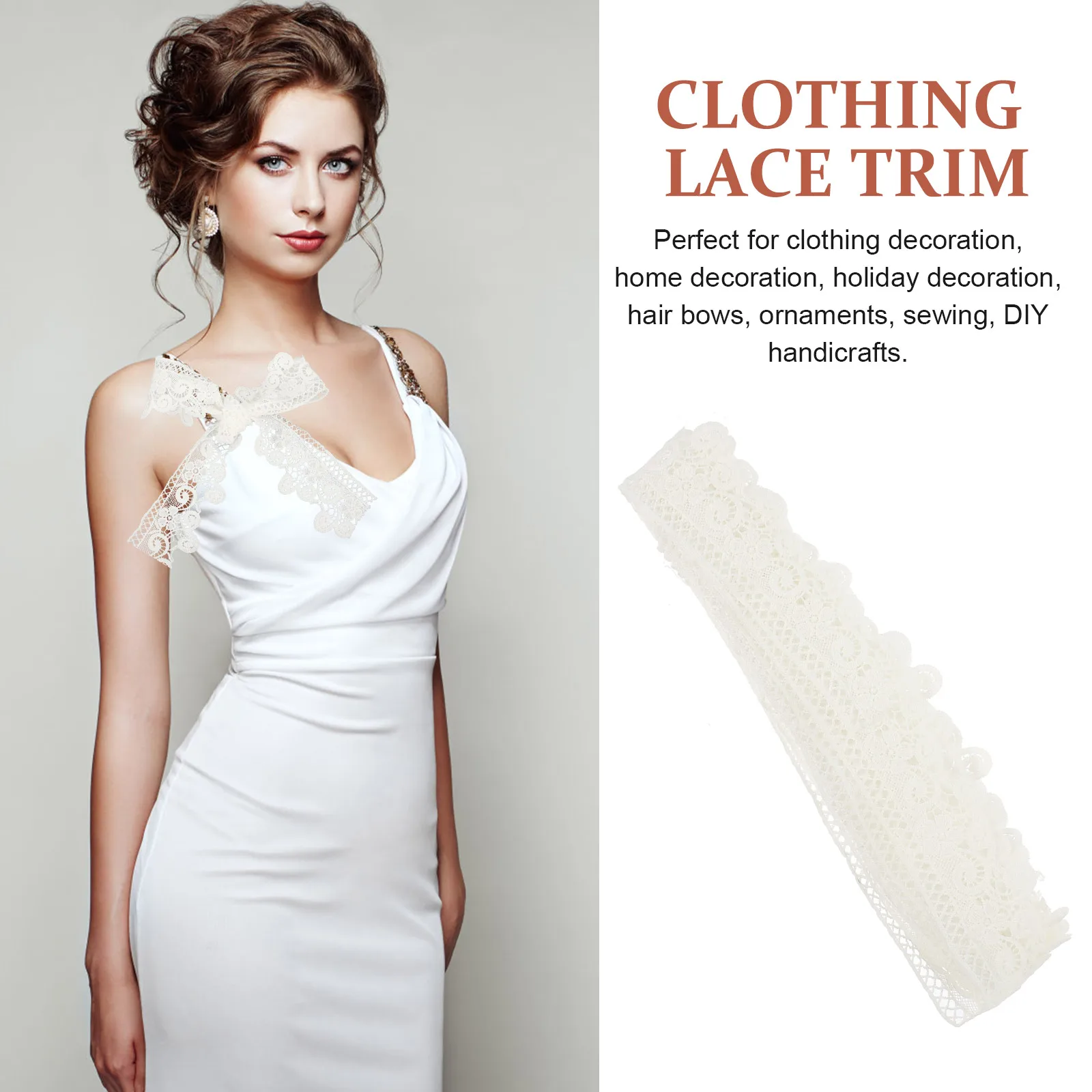 

Curtain Lace 6M White Decorative Trim DIY Accessories H made Supplies Home Decor Ribbon Vintage Style Embroidered Tablecloth