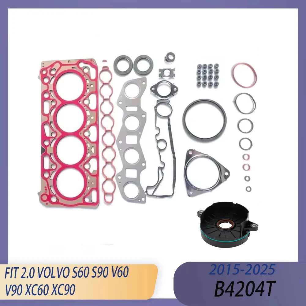 

83mm High / Low KW Engine Full Gasket Set & Crankshaft Oil Seal Fit 2.0 T L L4 B4204T For 15-25 VOLVO S60 S90 V60 V90 XC60 XC90