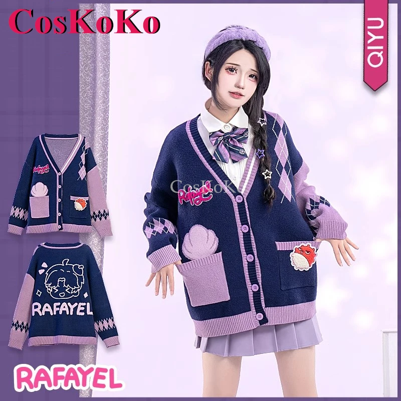 CosKoKo Rafayel Cosplay Game Love And Deepspace Costume Derivative Product Fashion Sweet Lovely Sweater Coat Daily Outfit S-L