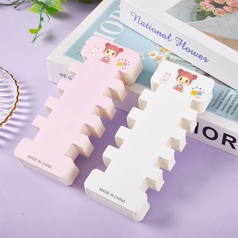 50Pcs Hair Accessories Cardboard Display Card Labels Handmade Hair Rope Card Bow Bracelet Display Packaging Cardboard Tag