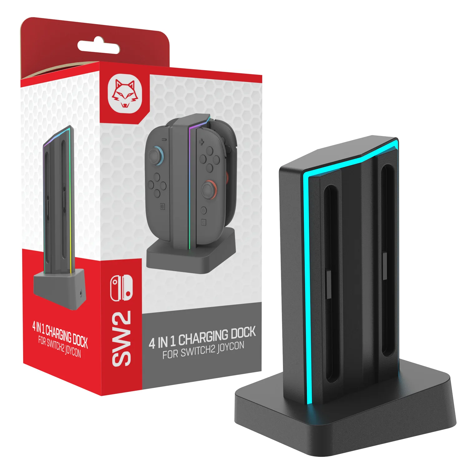4 in 1 Dual-Side Magnetic Fast Charger Station SW2002 ForSwitch 2 Joy Cons with 6 RGB Modes, Accessories for Switch 2 Joycon - view 6