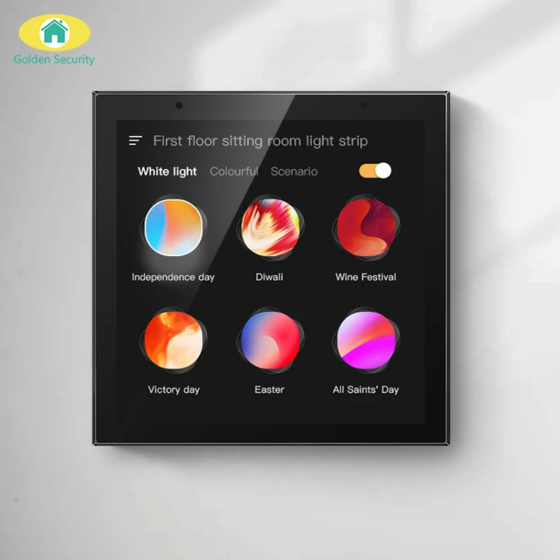 2025 New 4 Inch Tuya Smart Home Automation Control Panel Zigbee Gateway Music Amplifier Player Music Center Control Panel