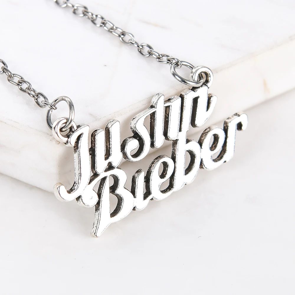 Mode Retro Vintage Charme Justin Bieber Halskette für Männer und Frauen Schmuck Geschenke