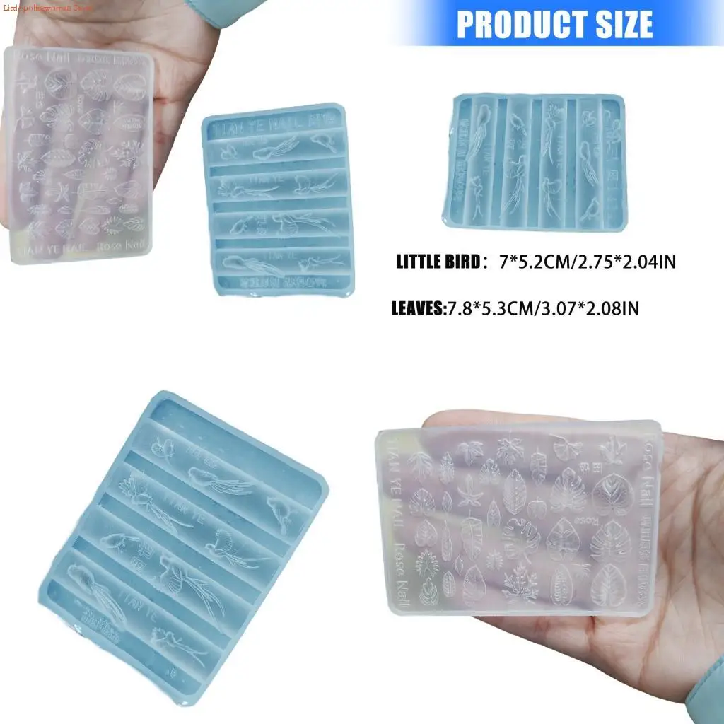 F92D Art Silicone Mold Bird Manicure Training Tool Manicure Supplies