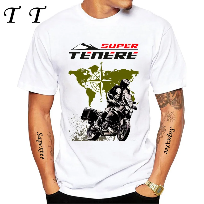 Ténerte 700 T7 تي شيرت سوبر Tenere 1200 XT ركوب بلايز الرجال قصيرة الأكمام مغامرة دراجة نارية متسابق تي شيرت الصبي عادية تيز #4