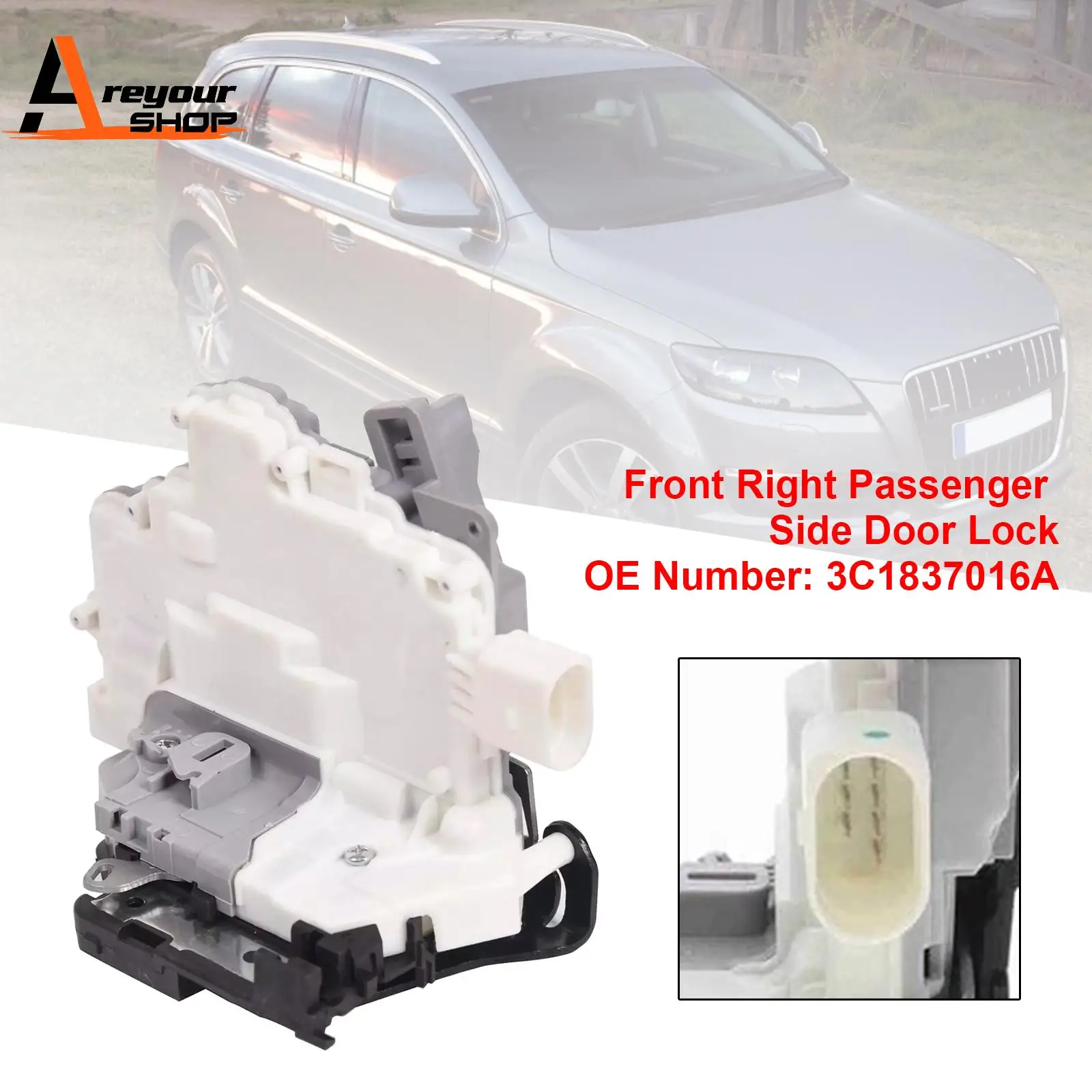 Замок передней правой двери 3C1837016A для Audi Q7 Seat Ibiza Skoda Superb VW Замок передней правой двери 3C1837016A для Audi Q7 Seat Ibiza Skoda Superb VW
