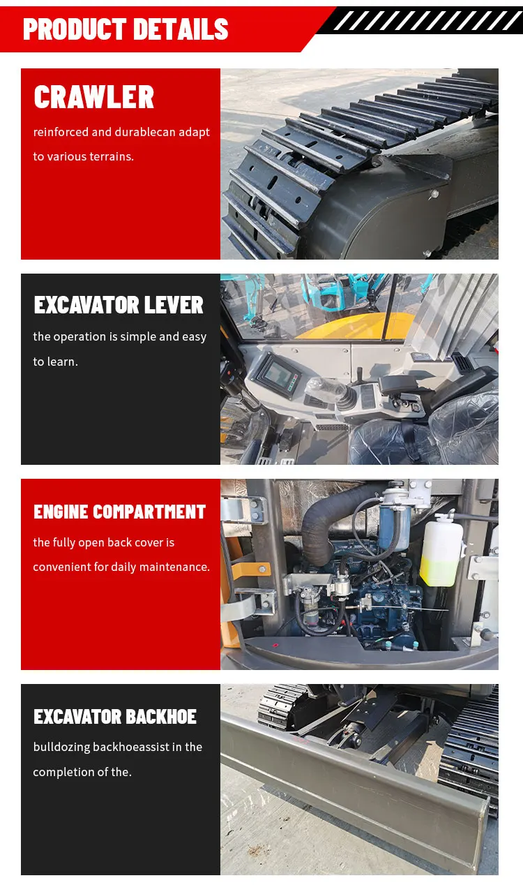 Kostenlose Lieferung von mehreren EPA-Motoren, Minibaggern, Landwirtschaftsbaggern, 2,5-Tonnen- und 3-Tonnen-Baggern aus China. – Detail 7