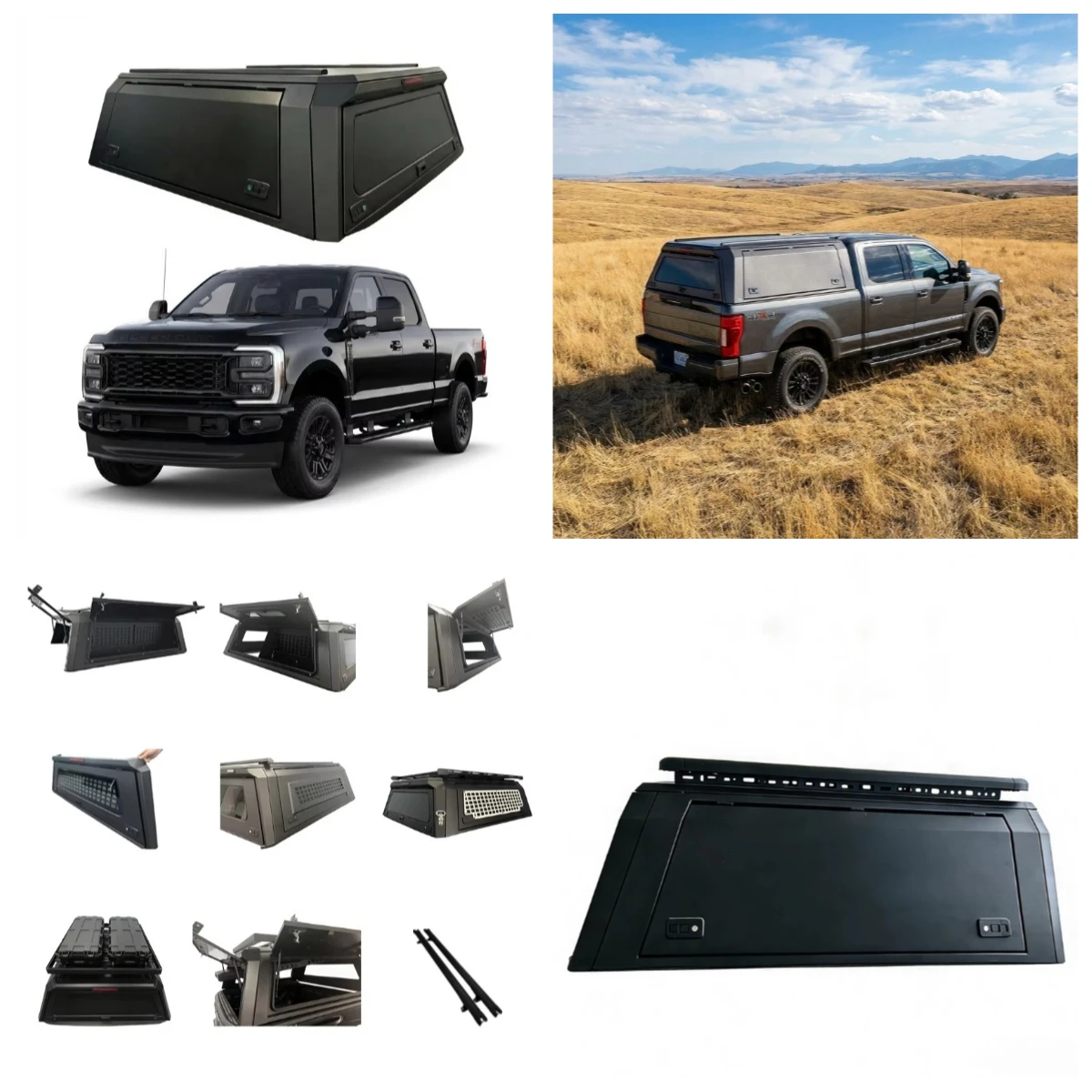 Capota rígida Flying Wing Custom 4x4 para camioneta todoterreno, capota rígida para camioneta Ford Super Duty F250 F350 6.8FT