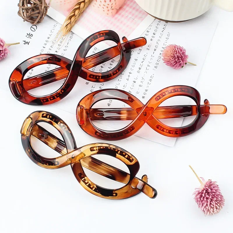 Geléia grande cruz tubarão grampo de cabelo para mulheres, massa frita, plástico, claro, geométrico, elegante garra, caranguejo, grosso, menina, verão