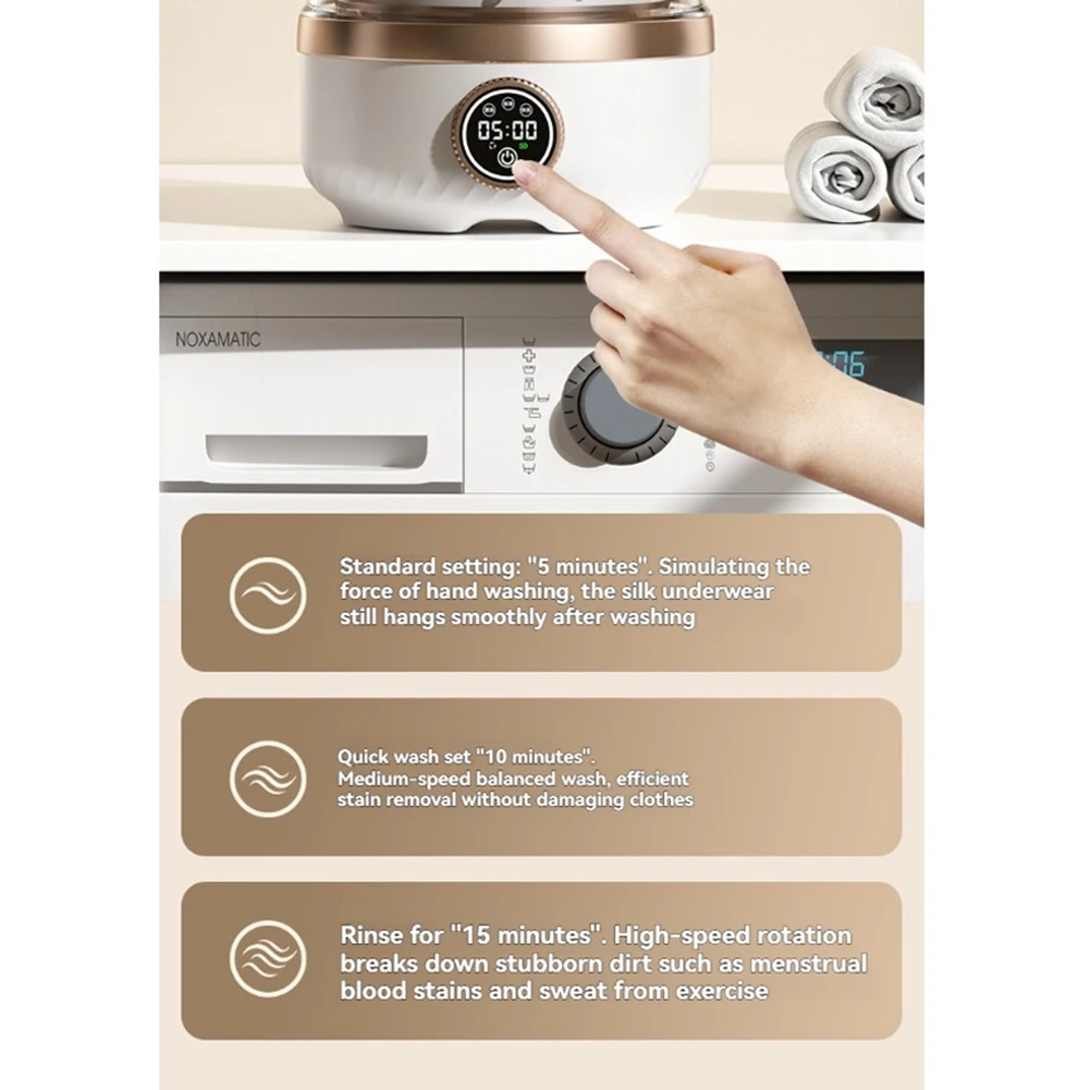 

ABKR-Portable Washer Mini Washing Machine For Apartment, Camping, Travel For Bras/Underwear/Socks Underwear Washer