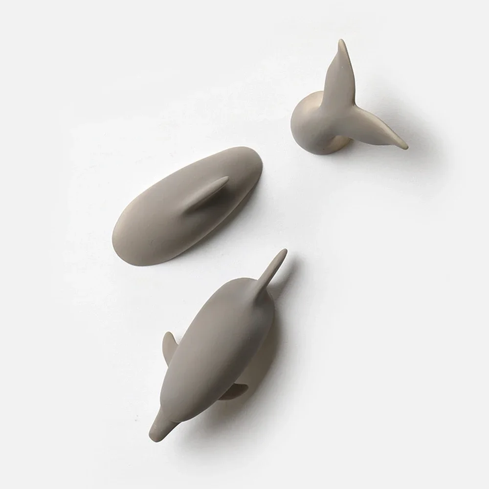 Marine Life Shark Dolphin Refrigerator Sticker 3D Three-Dimensional Personality Creative Design Message Sticky Note Decoration