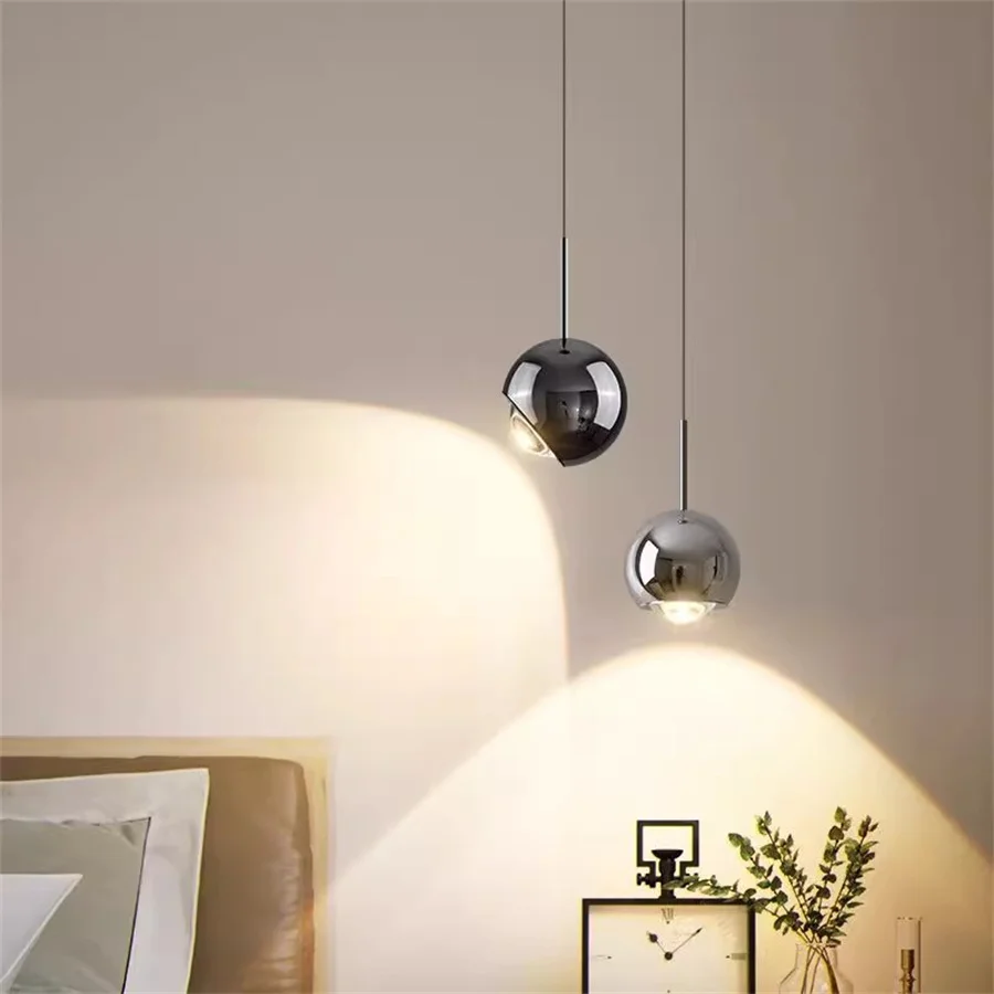 Modern Luxury Lifting Bedroom Bedside Chandelier Spotlight TV Sofa Background Hanging Light Restaurant Bar Globe Pendant Light