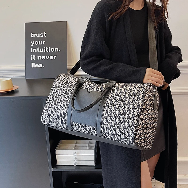 Cross Border Single Shoulder Letter Travel Bag Leisure Fashion Fitness Bag Spring New Item Single Shoulder Luggage Bag