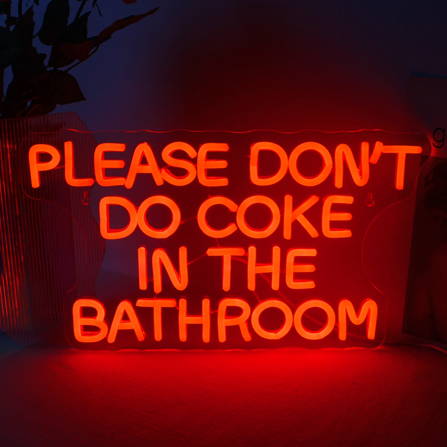 Please Don’t Do Coke in The Bathroom Neon Sign Letter USB Neon Light Up Sign Bedroom Home Bar Club Party ART Wall Decor Gift