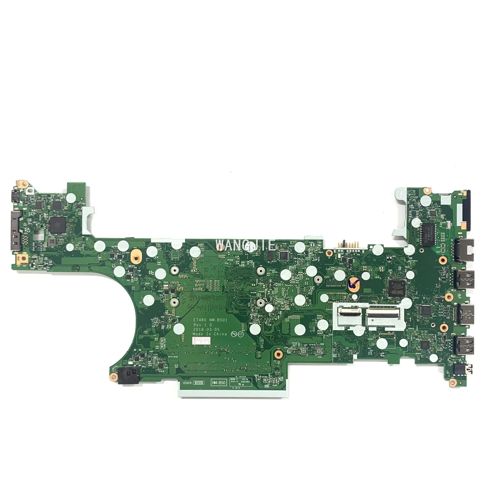 Imagem -02 - Lenovo-thinkpad T480 Placa-mãe do Portátil 01yr340 01yr328 01yu851 Et480 Nm-b501 Sr3la I58250u I79650u Cpu Ddr4