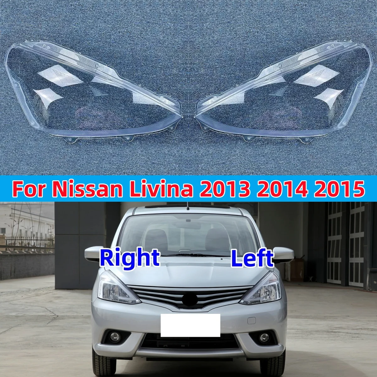 For Nissan Livina 2013 2014 2015 Car Front Headlamp Lens Shell Cover Auto Shell Car Headlight Lampshade Shade