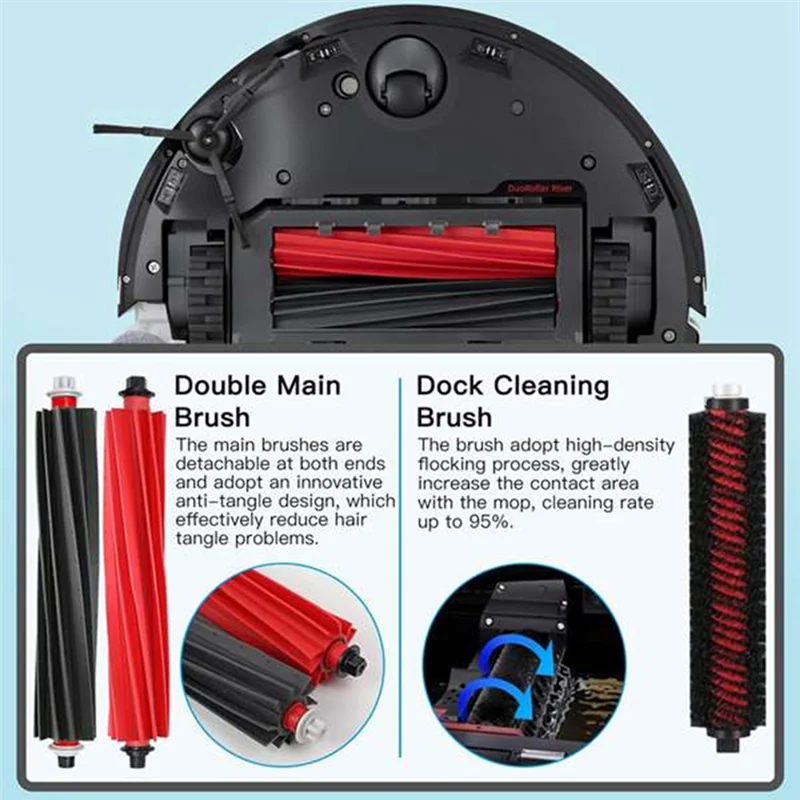 A97T Replacement Kit- For Roborock S8 Max Ultra Vacuum Cleaner 26PCS Main Brush, Edge Brush, Mop Cloth, Dust Bag& Filter