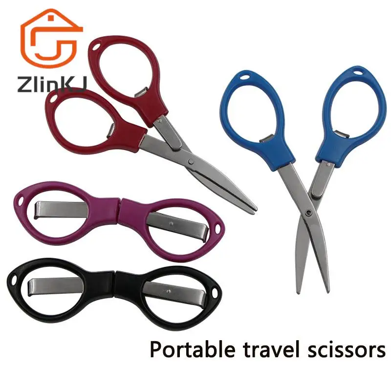 Small Scissors Portable Folding Storage Scissors Durable Sharp Blade Sewing Folding Scissors
