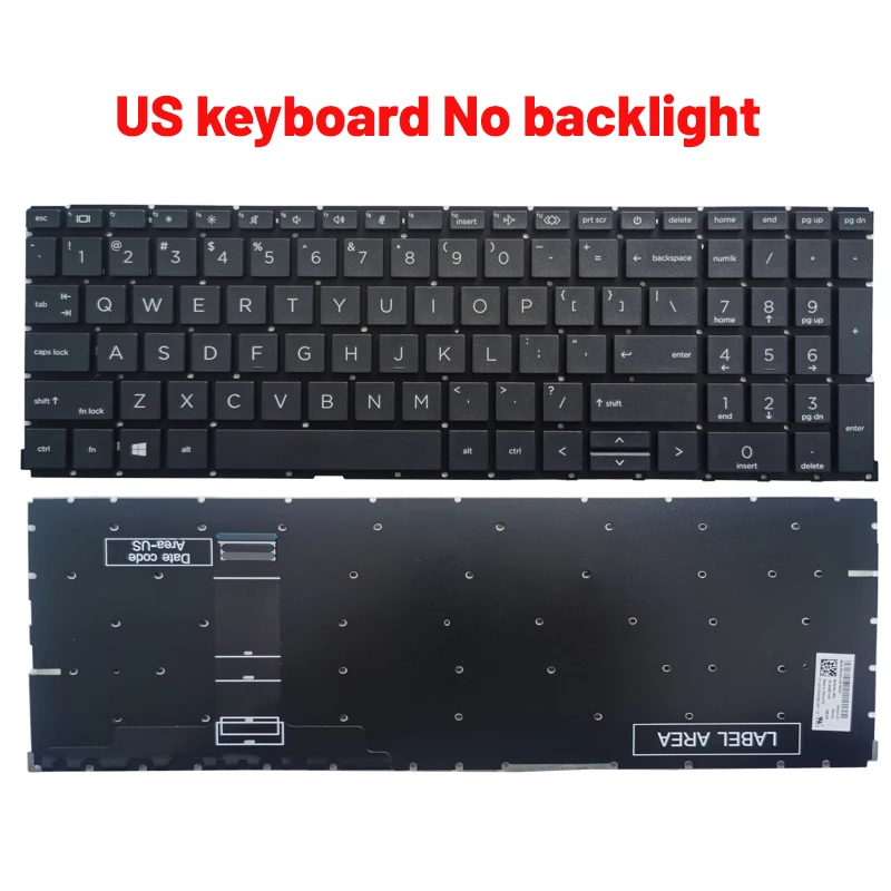 Imagem -02 - Teclado do Portátil com Retroiluminação sem Retroiluminação para hp 455 450 g8 g9 655 650 g8 g9 Russo us uk Espanhol Francês Novo