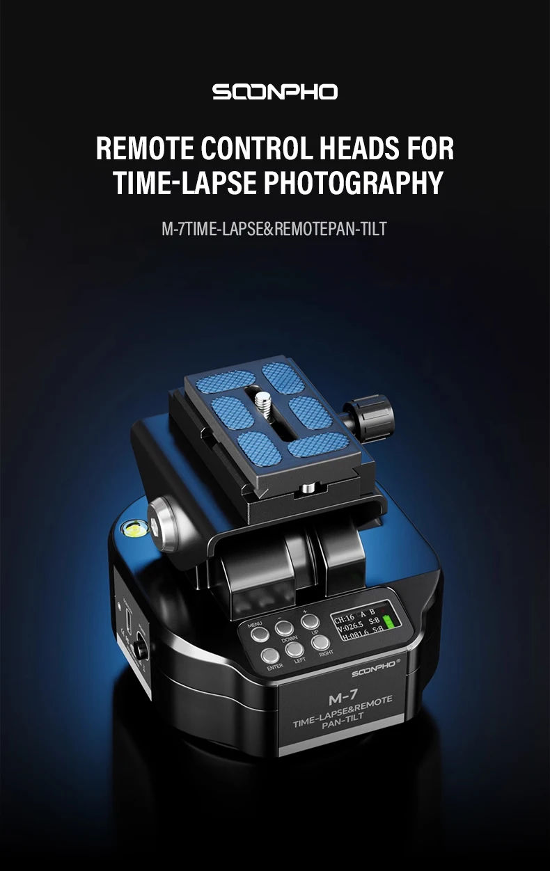 Soonpho M6 M7 AI Smart Follow Head 360 Rotating Panoramic Head التحكم عن بعد عموم إمالة ترايبود رئيس استقرار لالتقاط الفيديو