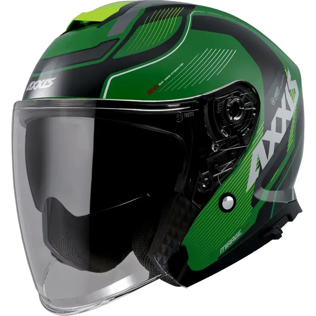 Motorcycle JET helmet AXXIS MIRAGE SV VILLAGE adult matte green