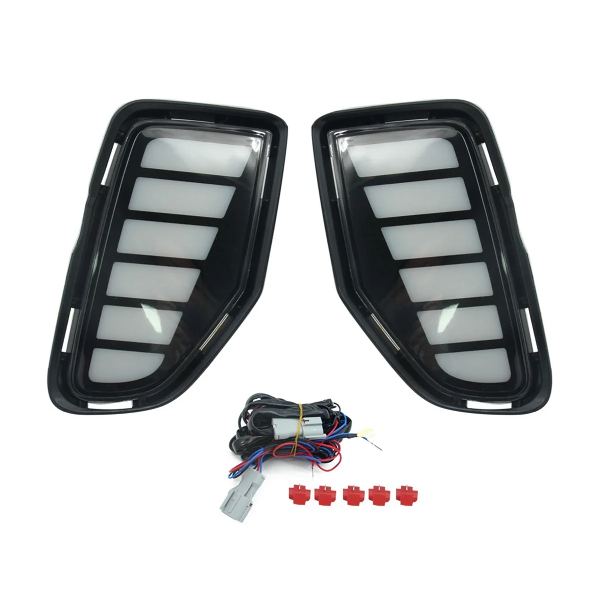 Car Daytime Running Light DRL for Toyota Corolla Cross 2024 Turn Signal Light Fog Lamp, White+Yellow+Blue Light