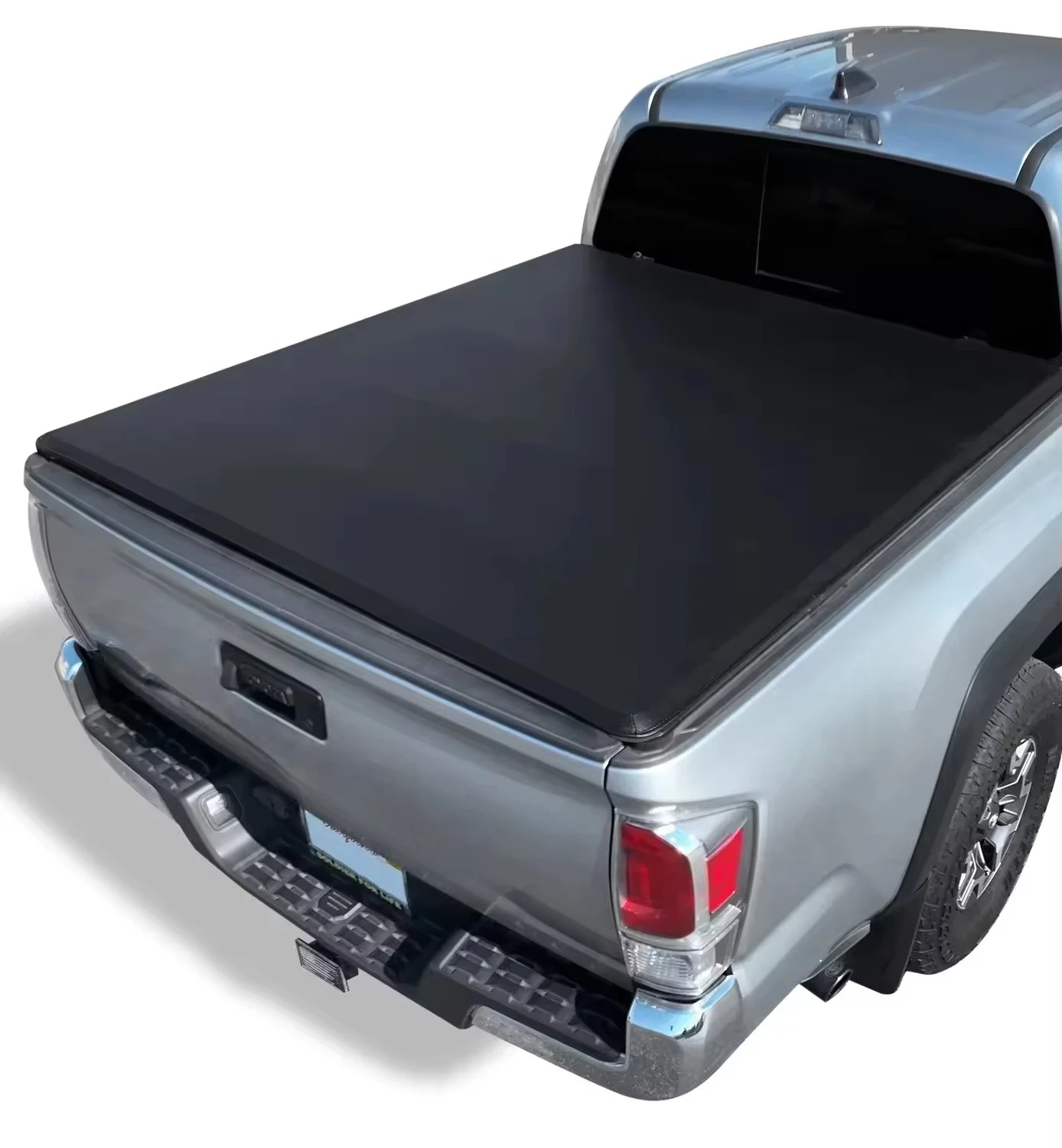 

Soft Tri-Fold 4x4 Roller Shutter Bed Tonneau Cover NP300 Dmax for for Pickup Navara Tundra Locking Aircraft Grade Aluminum