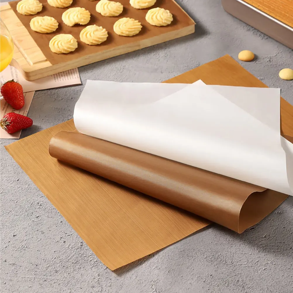 4Sheets Baking Oilcloth Heat Resistant Nonstick Baking Mats Reusable Oven Liner Pan Sheet for Bbq Craft Projects