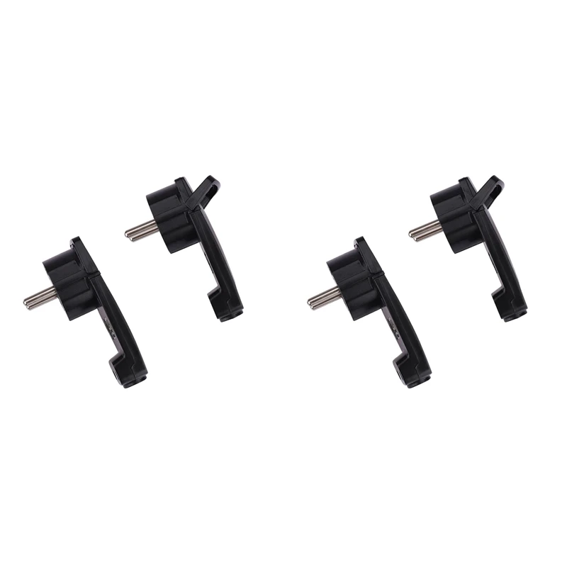 4Pcs Black Schuko Angled Plug Flat, Schuko Flat Plug 250 V (16 A), Schuko Plug, Schuko Plug Flat, Eu Plug