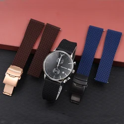 18/20/22/24mm Soft Silicone Quick Release Watchband for Casio seiko breitling watch Rubber Metal Folding Buckle Replace Bracelet