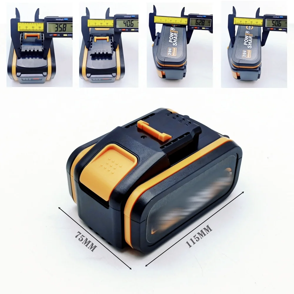 Worx 20 فولت 6.0Ah بطارية ليثيوم أيون قابلة للشحن WA3551 WA3551.1 WA3553 WA3641 WX373 WX390 أداة كهربائية مع شاحن