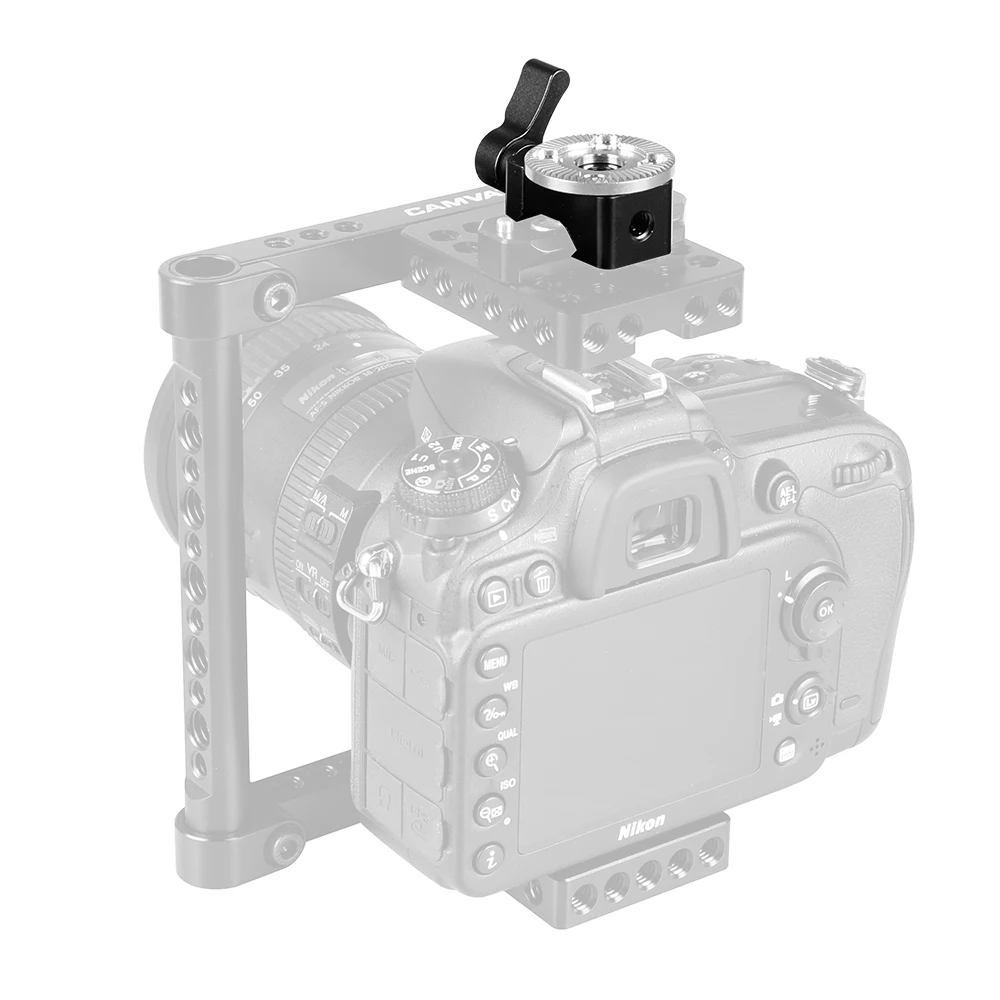 HDRIG NATO Clamp Clip With ARRI Rosette M6 Thread Mount for Camera Cage Handle Grip Aluminum