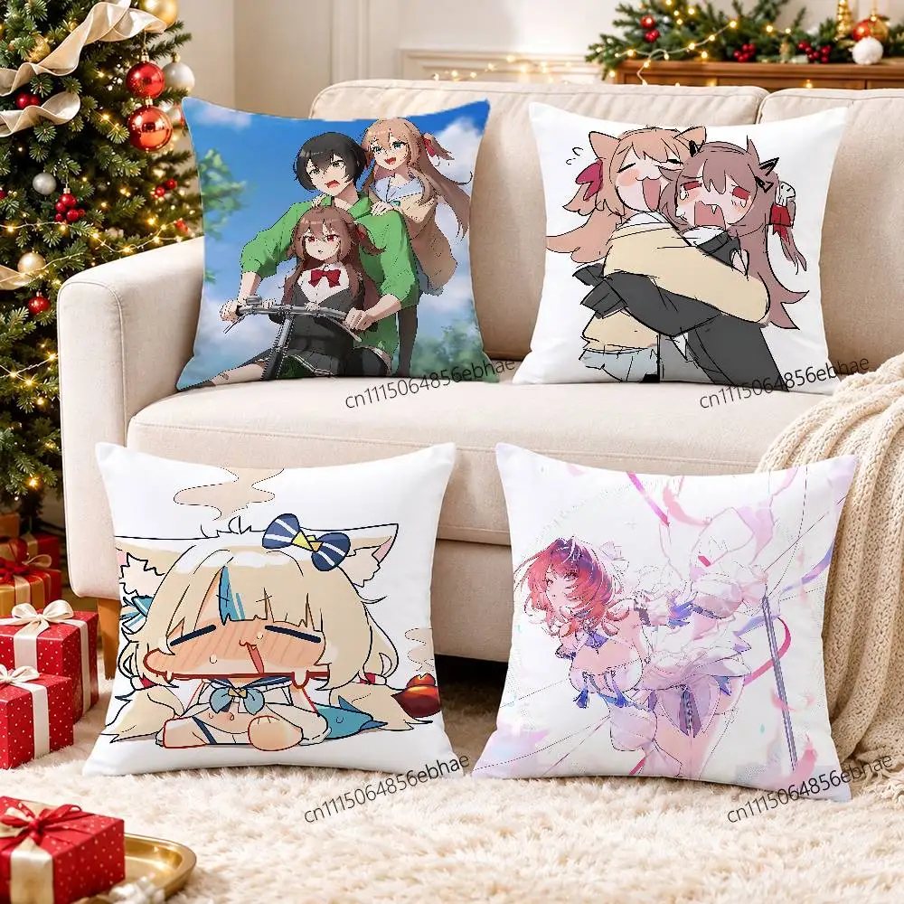 FOR Neuro Sama Vtuber Custom Pattern Square Pillowcase Print Throw Cushion Cover Soft Fabric Pillow Cover Holiday Home Decor