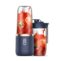 Portable Electric Juice Cup Wireless Mini Fruit Blender USB Charging 6 Blade Fruit Mixers 400ml Cup Kitchen Juice Maker Machine