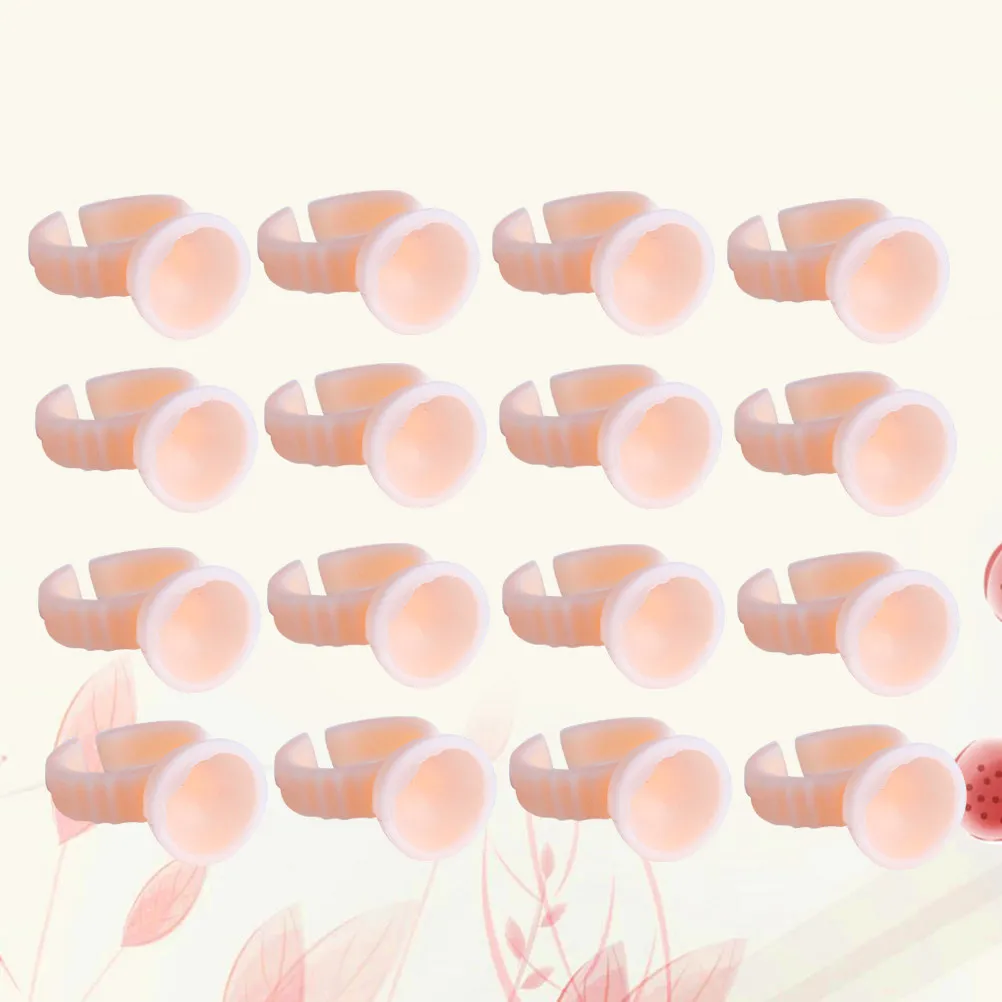 

100 pcs Silicone Pigment Cups Disposable Clear Ink Caps For Tattoo Eyebrow Eyelash Tool Pigment Holder Hygienic Quick Use No