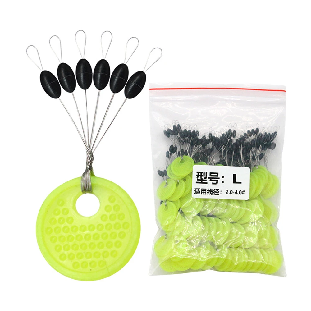 60pcs 10 Groups Rubber Space Beans Resistance Stopper Line Vertical Space Beans Carp Fishing Tackle Tool Equipment