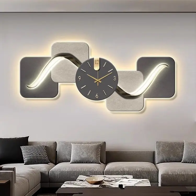 

Creative LED Clock Advanced Sensory Canvas Wall Art Decoration Unique Home Decoration Wall Painting