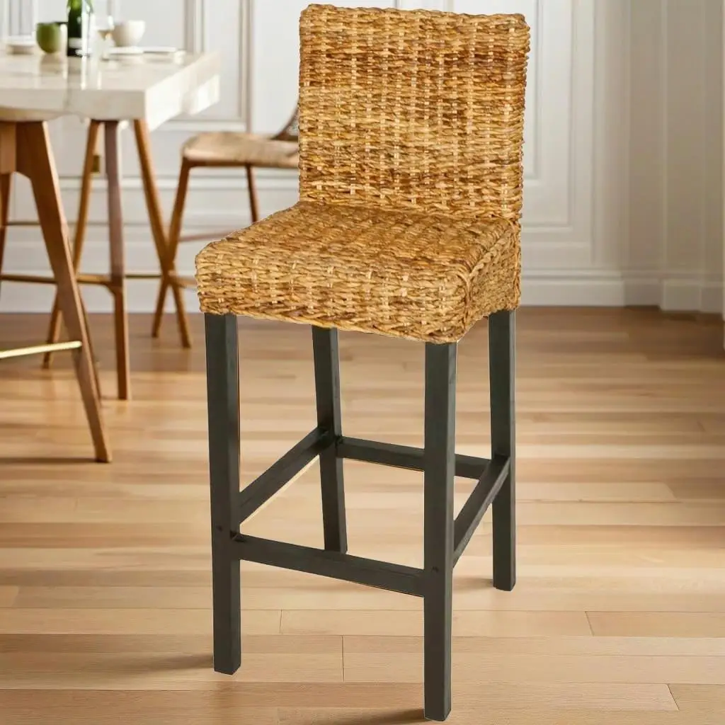 Set of 2 Abaca Bar Stools - Stylish & Durable Seating for Home or Bar