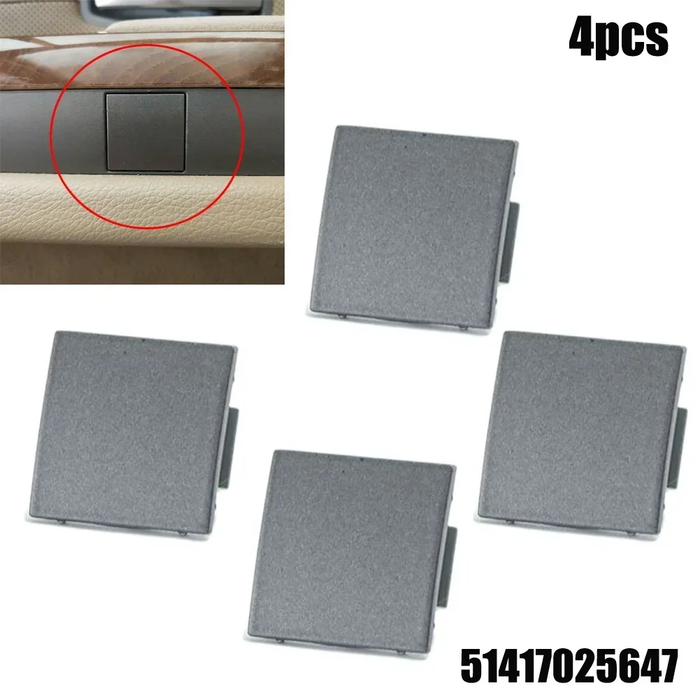 4×Door Panel Cover Plug 51417025647# For BMW- 7 Series E65 E66 Auto Front Door Flap Cover Automobile Accessory