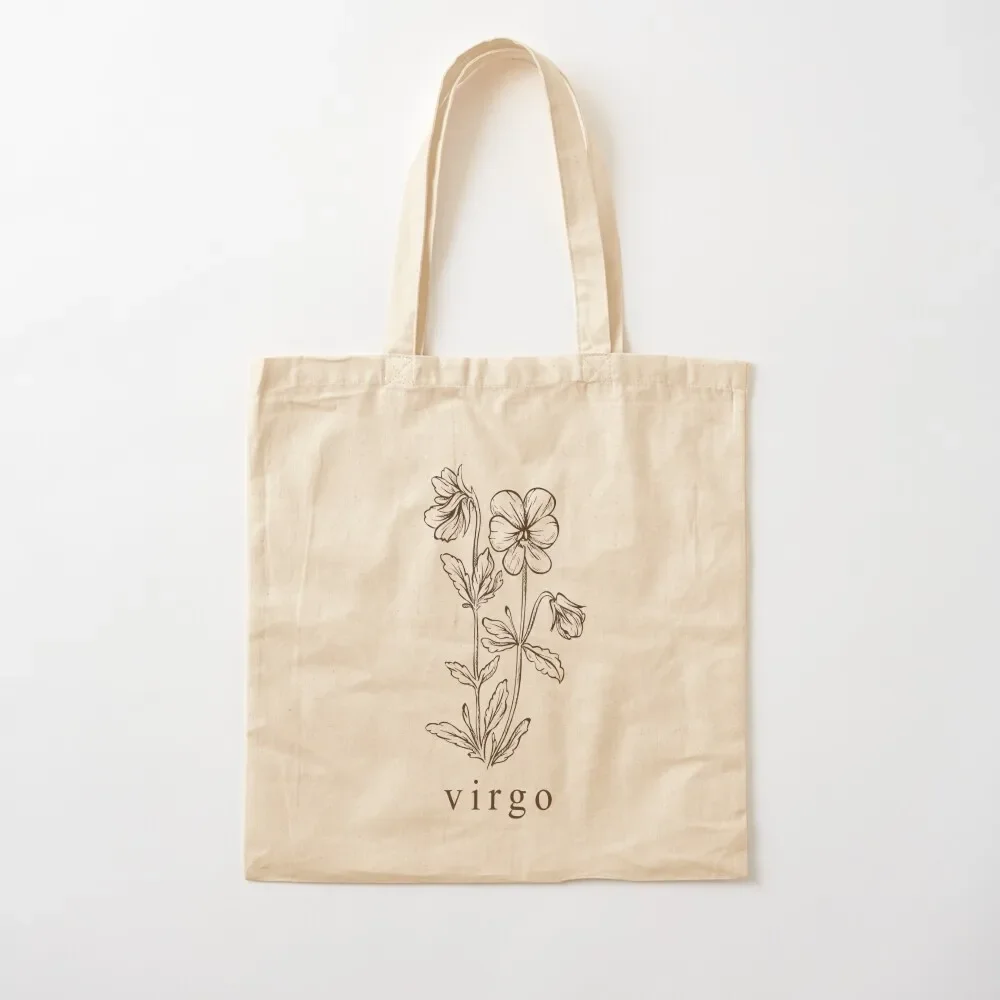 

Virgo Botanical Zodiac Tote Bag shopper bag women canvas Canvas shoulder bag