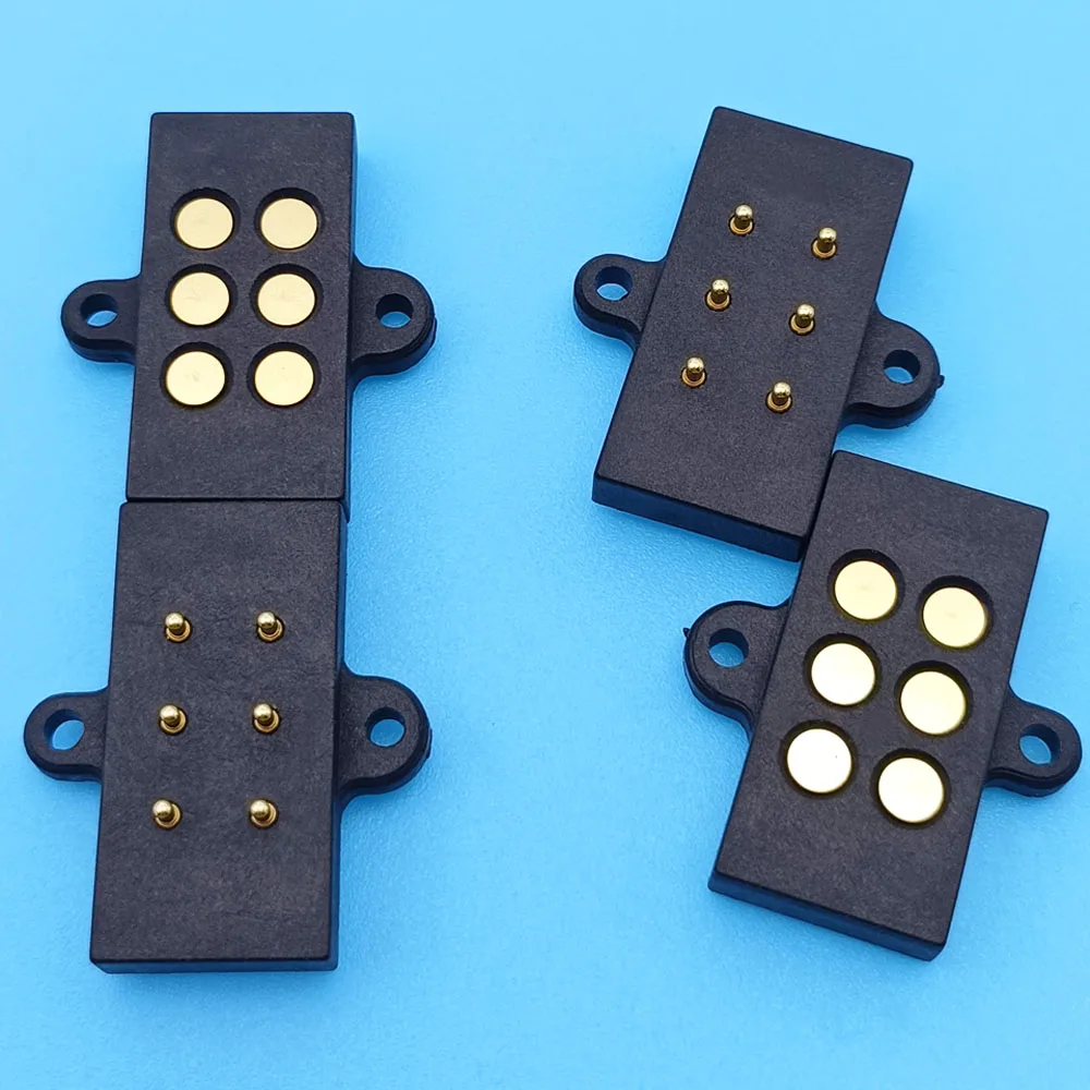 6ピン磁気吸着式大電流オス・メスソケット 6ピンマグネット吸着式ブラインドプラグ充電コネクタ