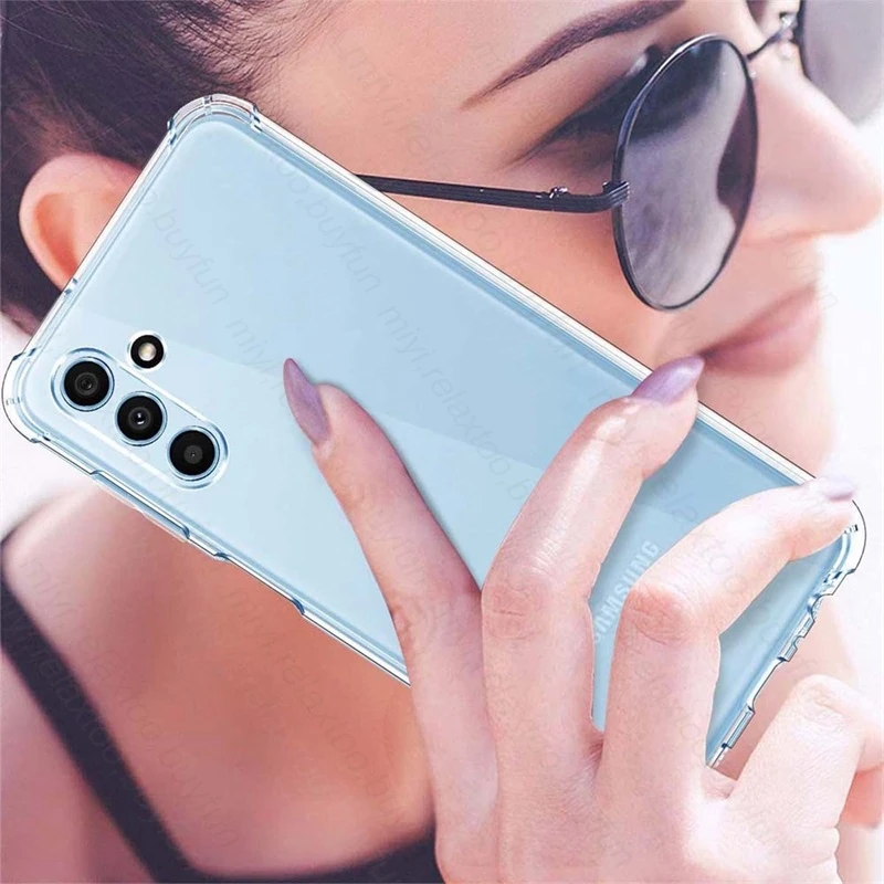 Samsung A 05 05s 15 25 35 55 Case Crystal Clear TPU Shockproof Soft Cover For Samsung Galaxy A05 A05s A15 4G A25 A35 A55 5G 2024