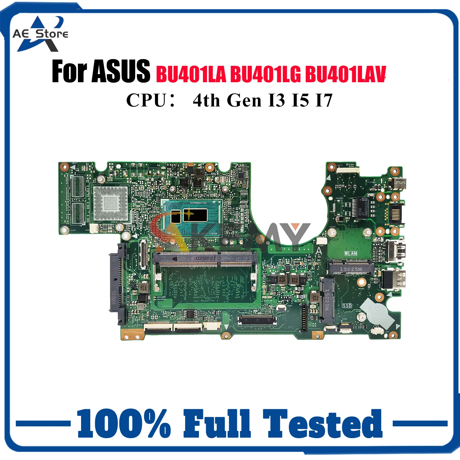 

Материнская плата для ноутбука BU401LA для ASUS ExpertBook BU401L BU401LA BU401LG BU401LAV, материнская плата с процессором I3 I5 I7, 100% тестирование, ОК, быстрая доставка