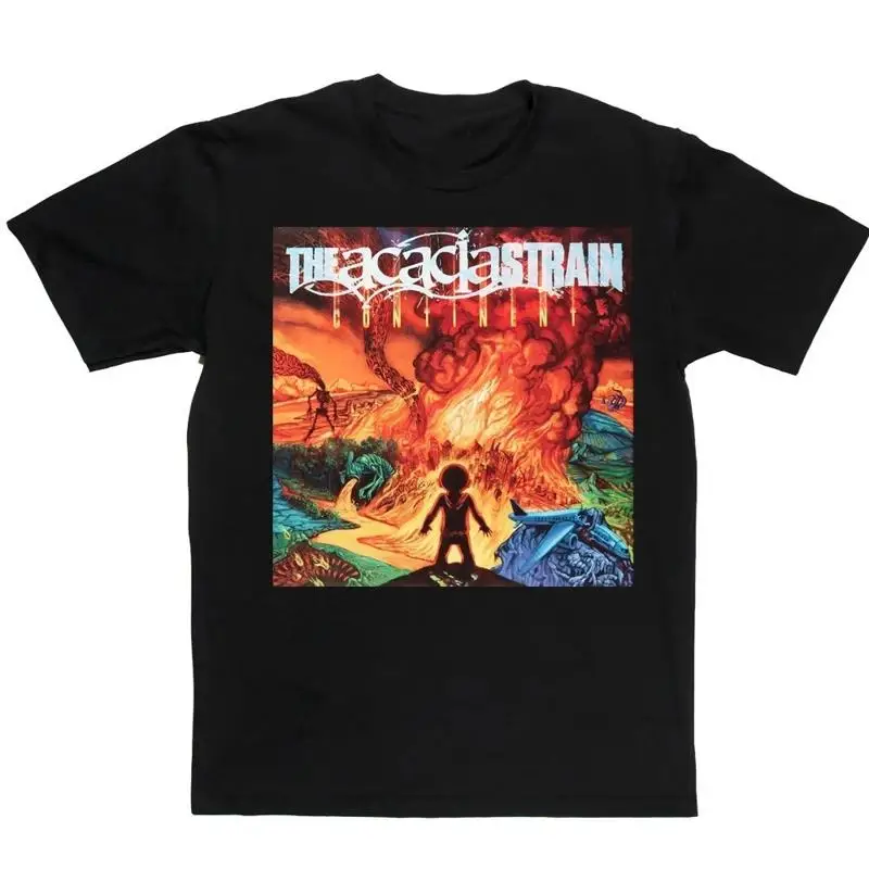 The Acacia Strain Fiery Cityscape Palm Trees Band Logo T-Shirt