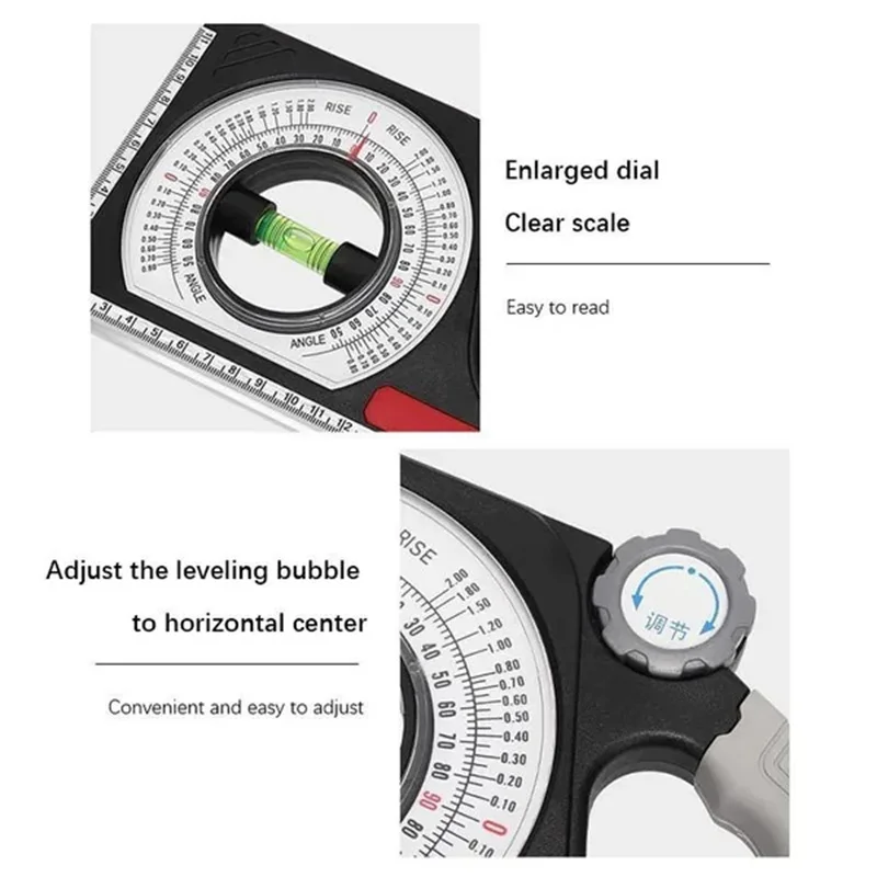 Professional Mechanical Slope Meter Multifunction Slope Measuring Ruler Magnetic Angle Slope Measuring Instrument Carpentry Tool