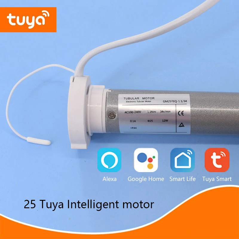 

25TEQ tuya intelligent 38tube electric soft gauze curtain automatic electric roller shutter silent tubular motor with Dooya code