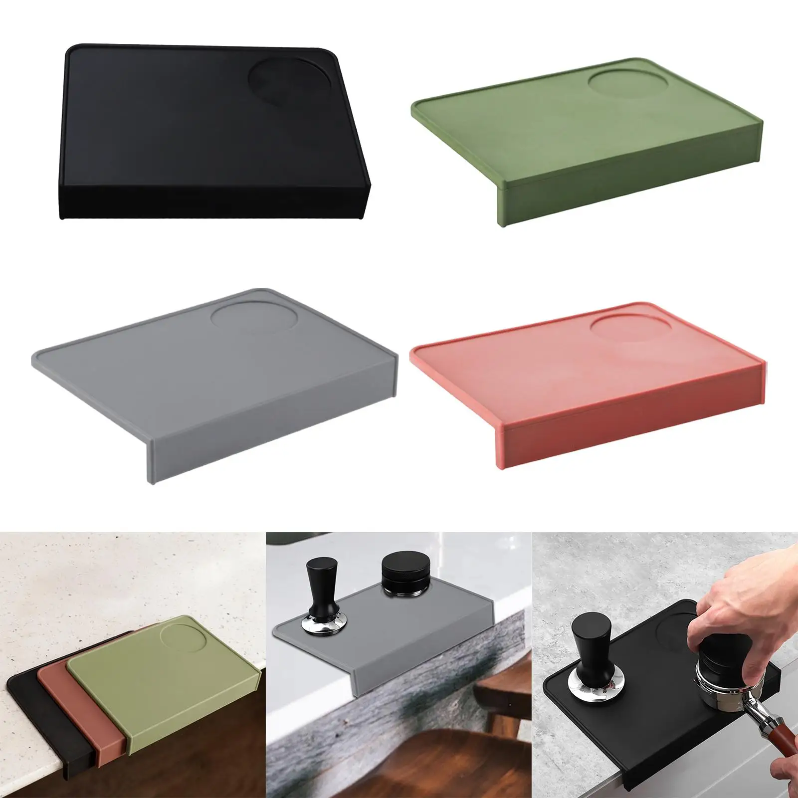 Coffee Tamper Mat Leveler Tamper Storage Mat Espresso Tamper Pad Non Slip Counter Organizer for Bar Restaurant Kitchen Espresso