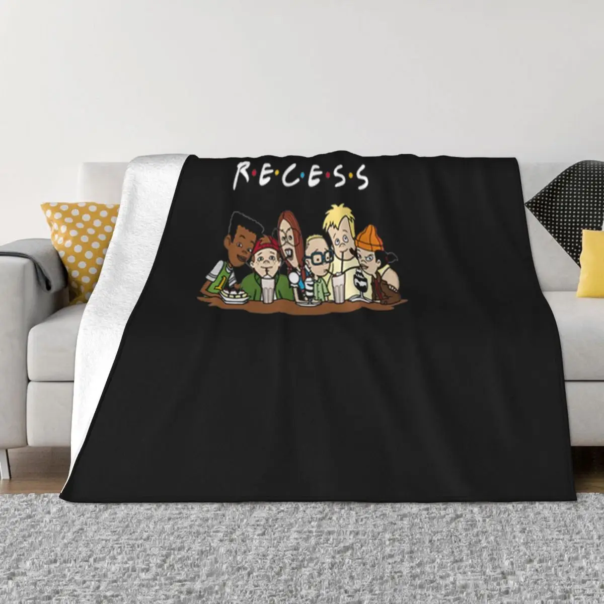 Recess Tv Series Friends Classic Harajuku On Sale Promotion Rock Teenage Discount Casual Casual Fitness Throw Blanket